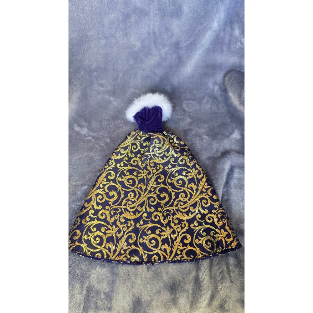 Genuine Barbie Purple Gold Brocade Dress 2001 New Years